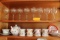 (8) Wine Stemware Qty (10) Assorted Porcelains