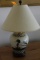 Wood and Porcelain Table Lamp