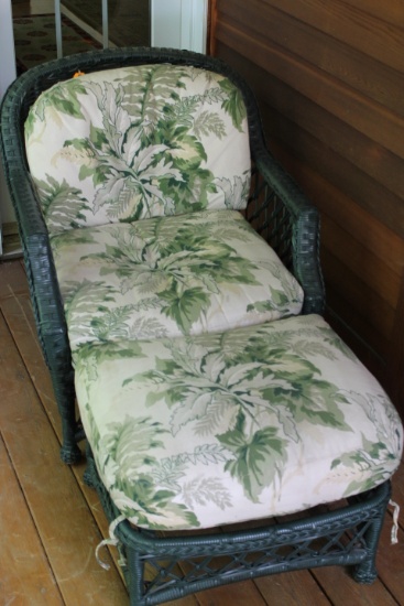 Synthetic Wicker Settee and Armchair with Ottoman