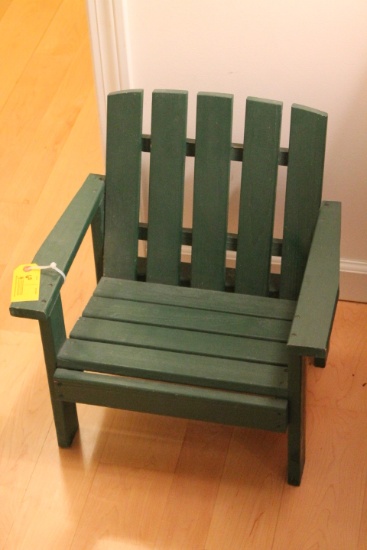 Green Painted Child Adirondack Chair