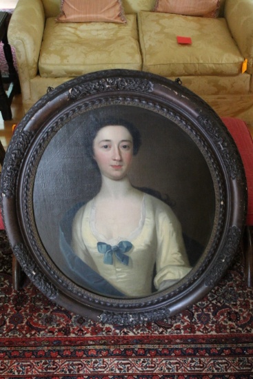 Antique Oil on Canvas Portrait Painting