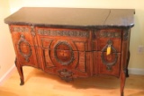 Antique inlaid Continental Marble Top Server