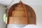 Art Deco Style Hanging Lamp w/ Wood Shade