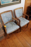 (2) Cushioned Seat Continental Chairs