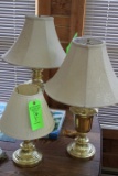 (3) Brass-Style Table & Desk Lamps