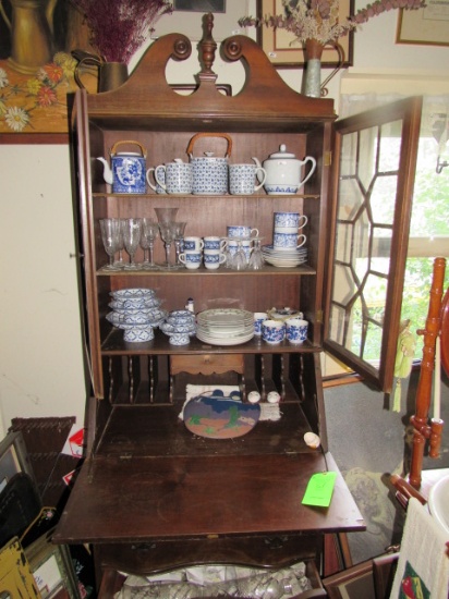 Vintage Secretary Desk w/Contents