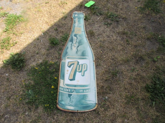 Painted Steel 7 Up Bottle