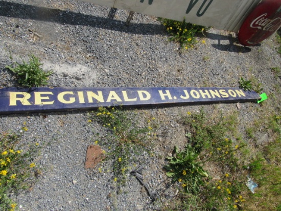 Enameled Reginald H Johnson Sign