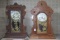 (2) Antique Gingerbread Mantle Clocks