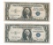 (2) U.S. $1.00 Silver Certificates, 1935A & 1935D