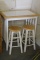 Tiled Top Kitchen Table with (2) Stools