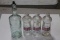 (3) Vintage Lan-Lay Shampoo Bottles & (1) Antique Barber Bench Bottle