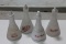 (4) Antique Opaline Barber Bottles w/ Stenciled Labels