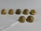 (7) Civil War Era Brass Uniform Naval Officer Buttons