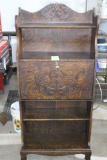 Antique Oak Drop-Front Secretary Desk