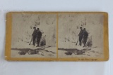 C.W Graham No. 163 Winter Sports Stereo View Card