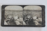 Kansas Stockyard Photo Stereo View Card