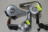 (3) Vintage Electric Hair Dryers