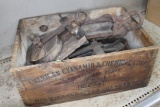 (4) Pulleys in Vintage Wooden Box