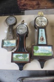 (3) Vintage Wall Hung Banjo Clocks