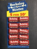 (11) packs of Barber Blades & Wall Display