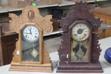 (2) antique gingerbread mantle clocks