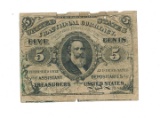 U.S. Third Issue $5 Fractional Currency