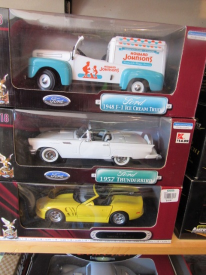 (3)  1:18 Scale Die Cast Collectible Cars