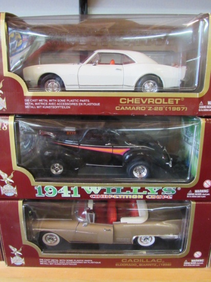 (3)  1:18 Scale Die Cast Collectible Cars