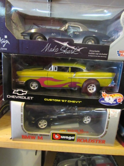 (3)  1:18 Scale Die Cast Collectible Cars