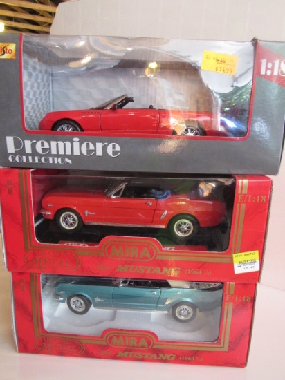 (3)  1:18 Scale Die Cast Collectible Cars
