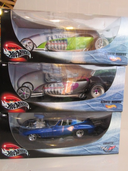 (3) Hot Wheels 1:18 Scale Die Cast Collectible Cars