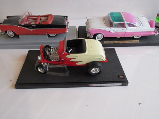(3)  1:18 Scale Die Cast Collectible Cars