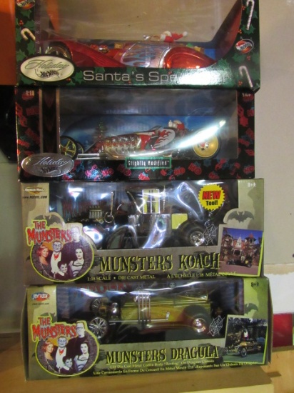 (4)  1:18 Scale Die Cast Collectible Cars