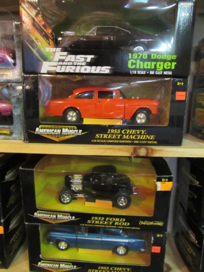 (4)  1:18 Scale Die Cast Collectible Cars