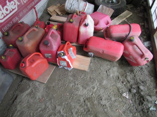 (16) Poly Gas Cans