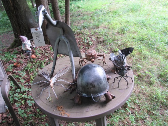 (6) Custom Pieces of Welded Tramp Art