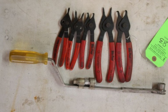 (5) Blue Point Snap Ring Pliers