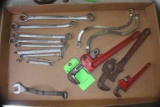 (12) Box-End Wrenches & (3) Pipe Wrenches