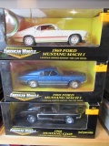 (3)  American Muscle 1:18 Scale Die Cast Collectible Cars