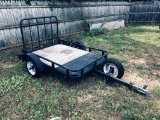 4' X 6' Single Axle Tilit Bed Utility Trailer with ramp gate
