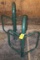 (2) Green Painted Wall Mounted Saddle Racks