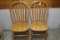 Two Hardwood Arrowback Side Chairs