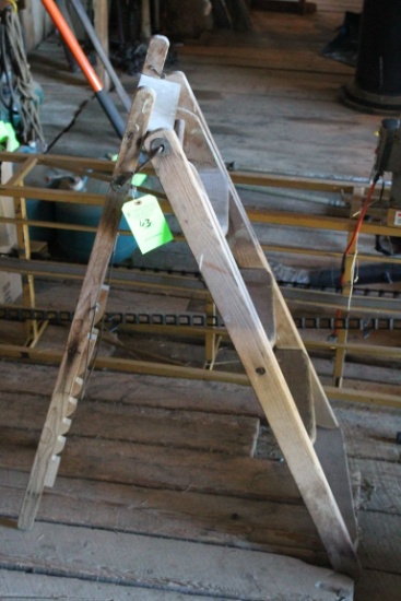 Antique Folding Wooden Orchard Ladder