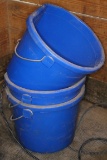 (3) 5 Gallon Heated Water Buckets