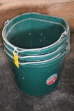 (3) Five Gallon Fortiflex Poly Buckets