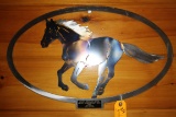 Laser Cut Oval Horse Wall Plaque