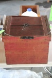 Antique Red Paint Egg Box