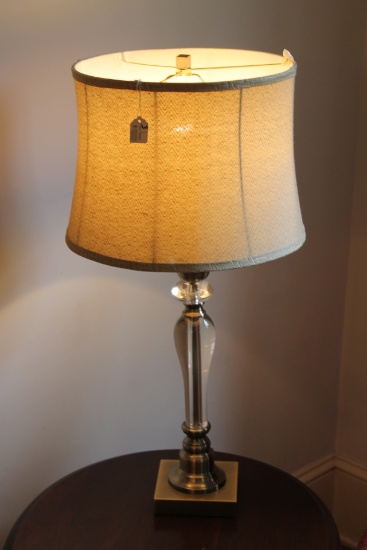 Brass & Glass Table Lamp