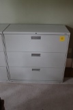 Three Drawer Lateral Metal Filing Cabinet